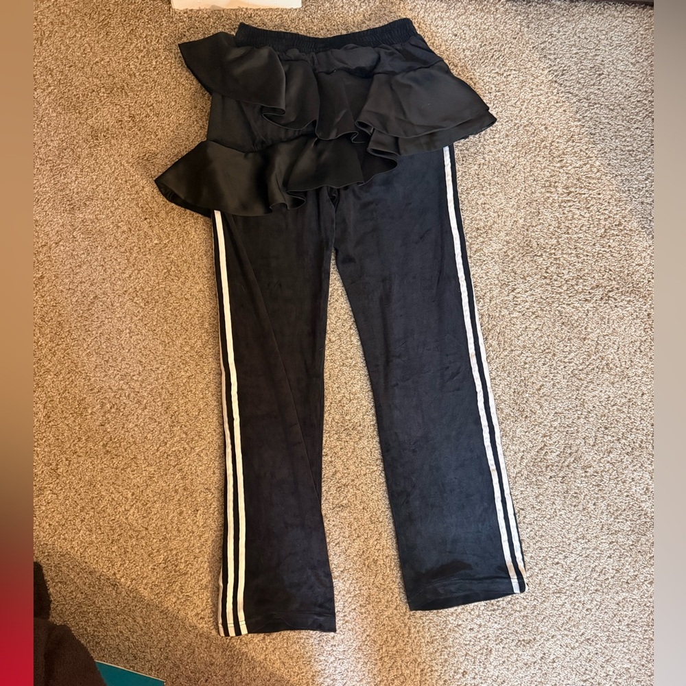 adidas Originals Black Ruffle Track Pants - Picture 6 of 7